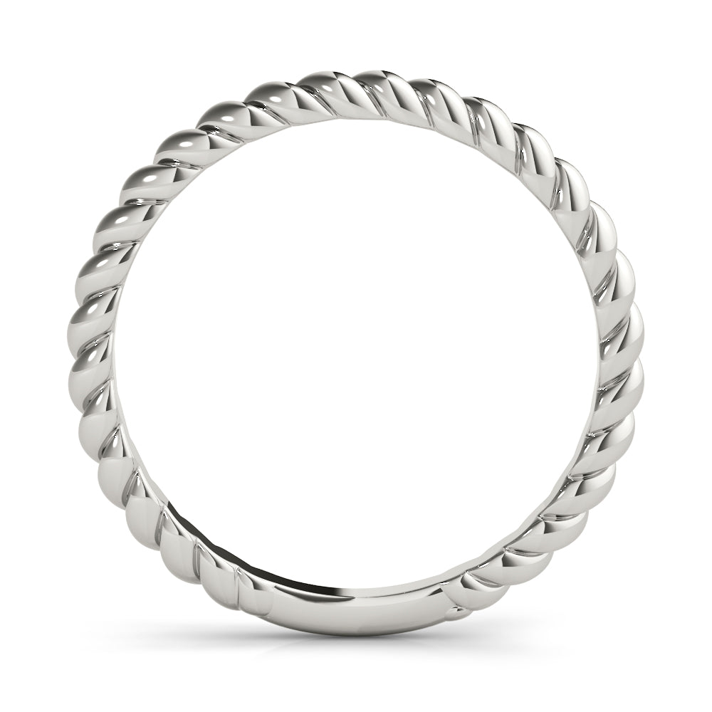 Fleur Braided-twist Plain Women's Wedding Band