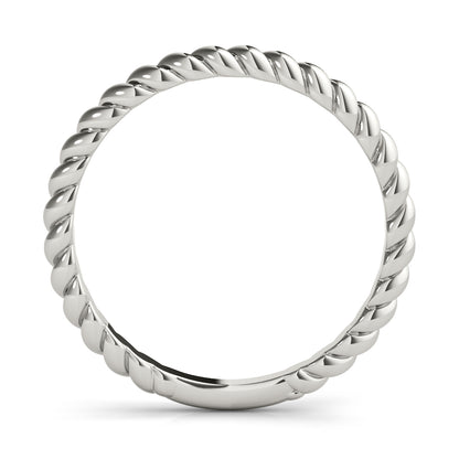 Fleur Braided-twist Plain Women's Wedding Band