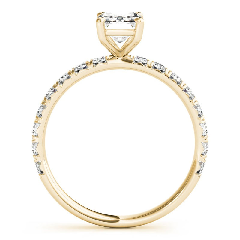 Karina Emerald Cut Single Row Engagement Ring