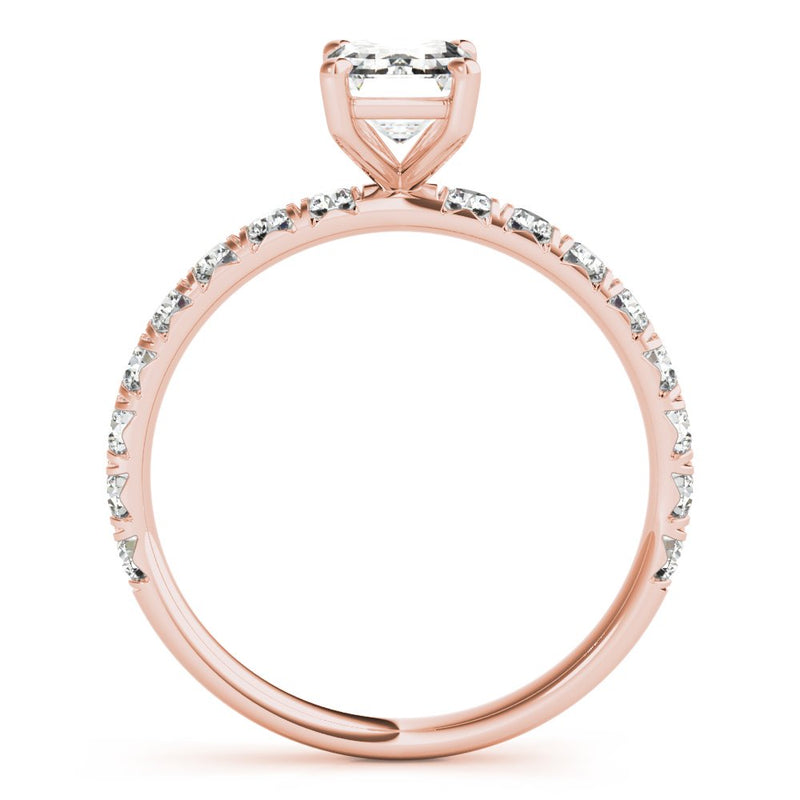 Karina Emerald Cut Single Row Engagement Ring