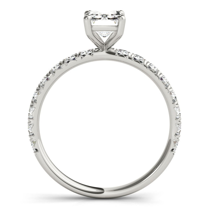 Karina Emerald Cut Single Row Engagement Ring