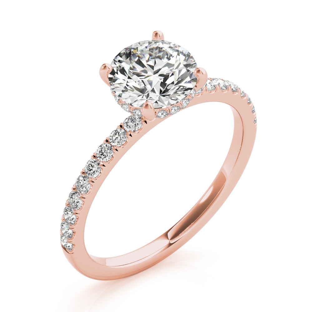 Caroline Round Hidden Halo Engagement Ring