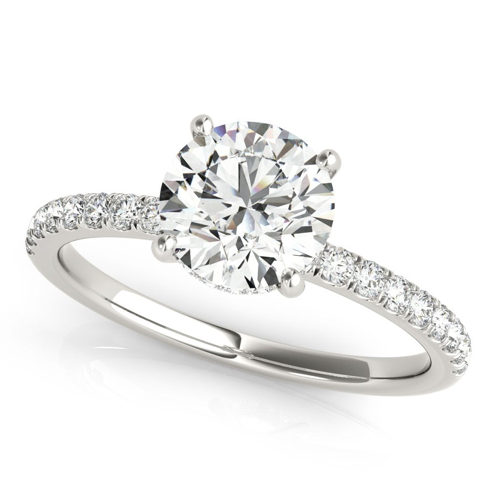 Caroline Round Hidden Halo Engagement Ring
