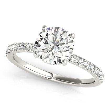 Caroline Round Hidden Halo Engagement Ring