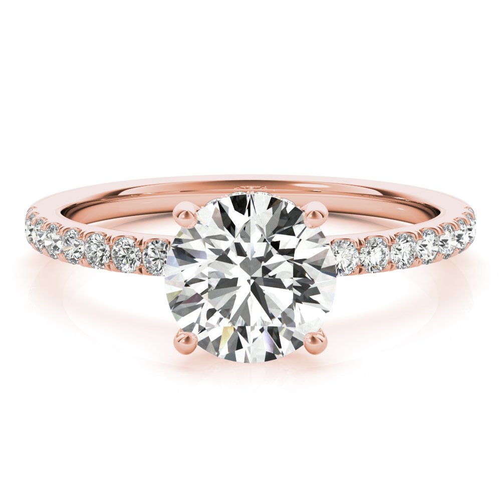 Caroline Round Hidden Halo Engagement Ring