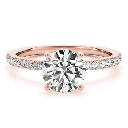 Caroline Round Hidden Halo Engagement Ring