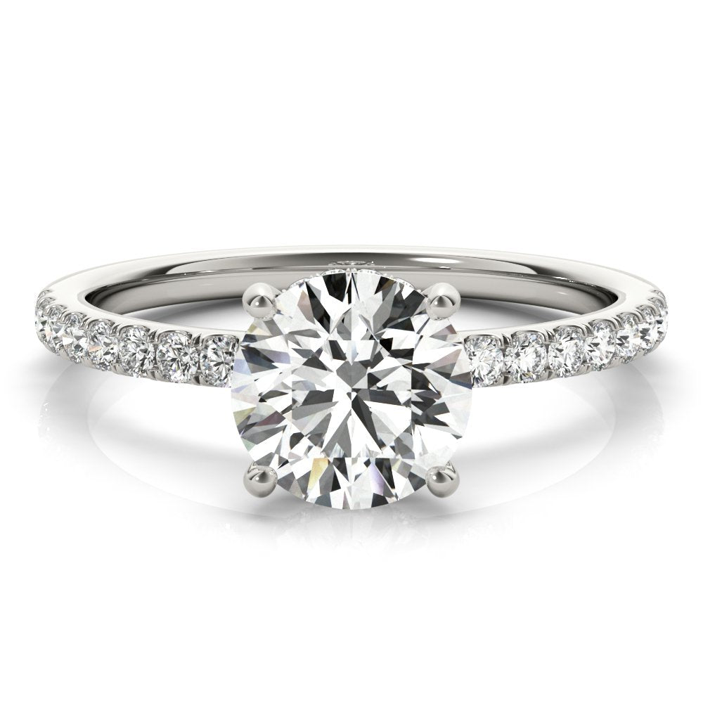 Caroline Round Hidden Halo Engagement Ring