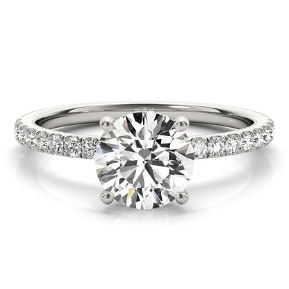 Caroline Round Hidden Halo Engagement Ring
