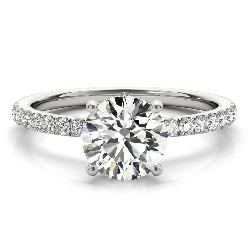 Caroline Round Hidden Halo Engagement Ring