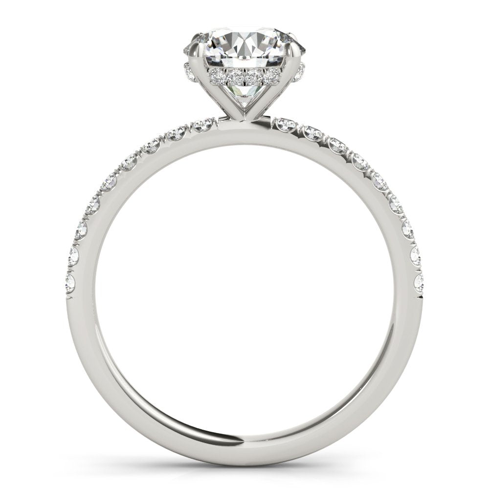 Caroline Round Hidden Halo Engagement Ring