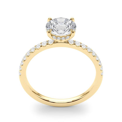 Caroline Round Hidden Halo Engagement Ring