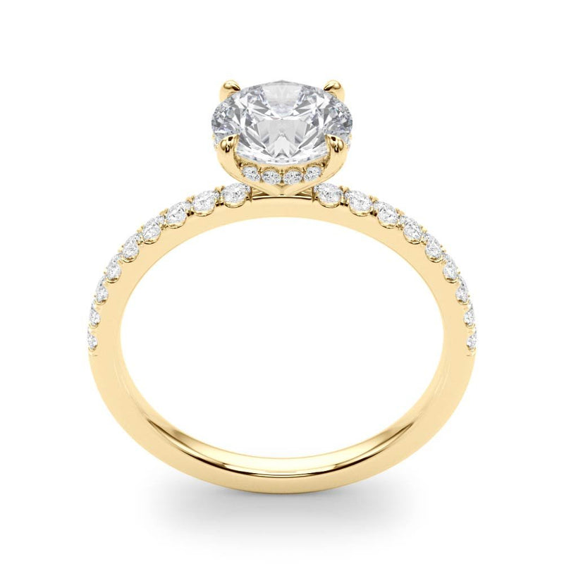 Caroline Round Hidden Halo Engagement Ring