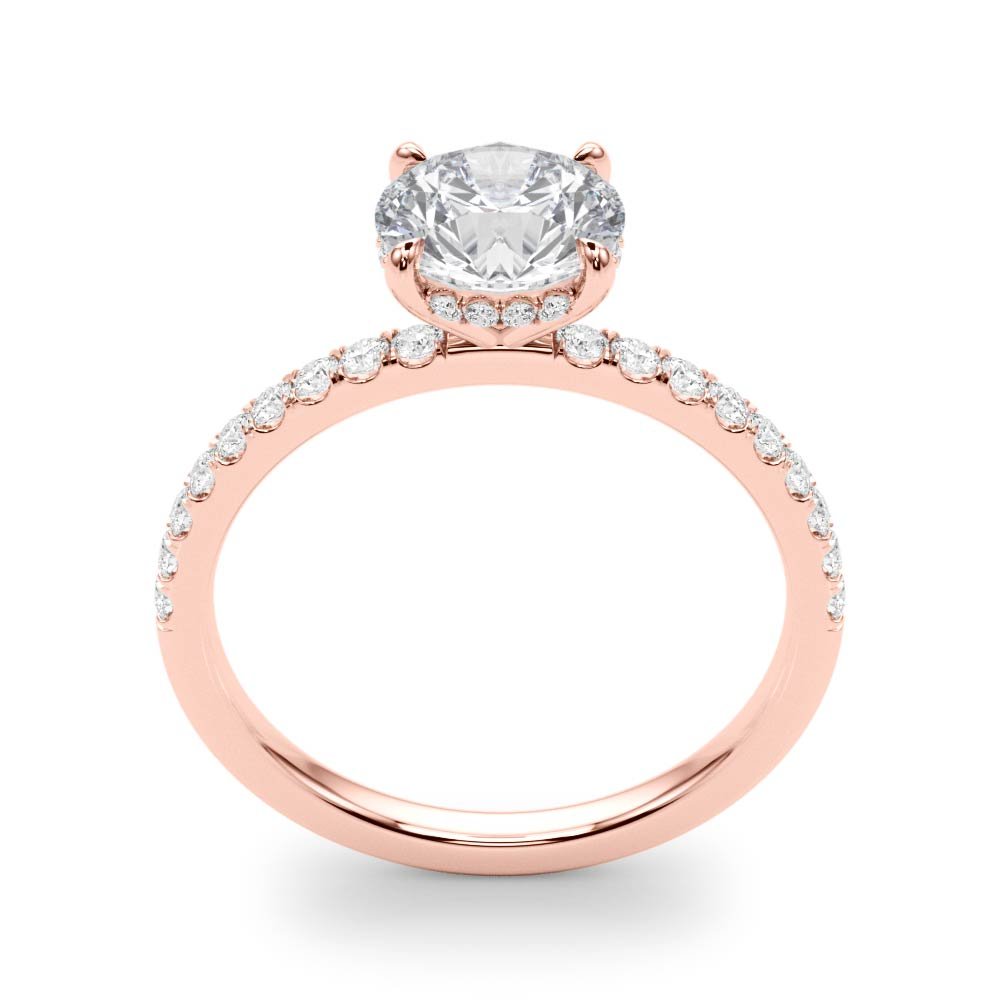 Caroline Round Hidden Halo Engagement Ring