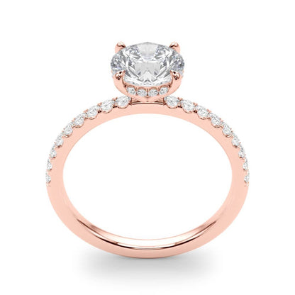 Caroline Round Hidden Halo Engagement Ring