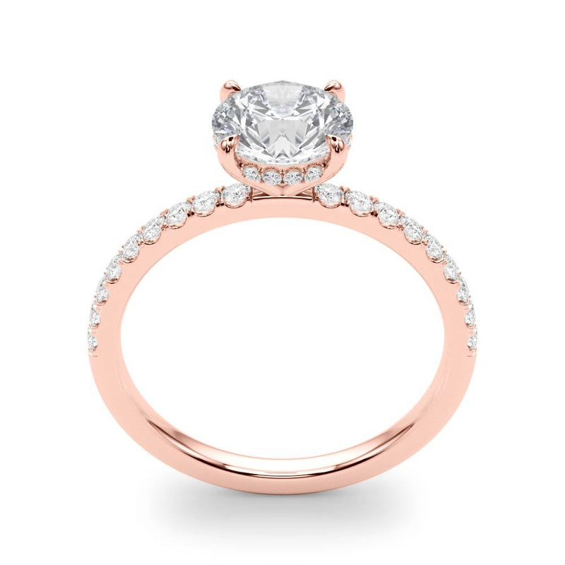 Caroline Round Hidden Halo Engagement Ring
