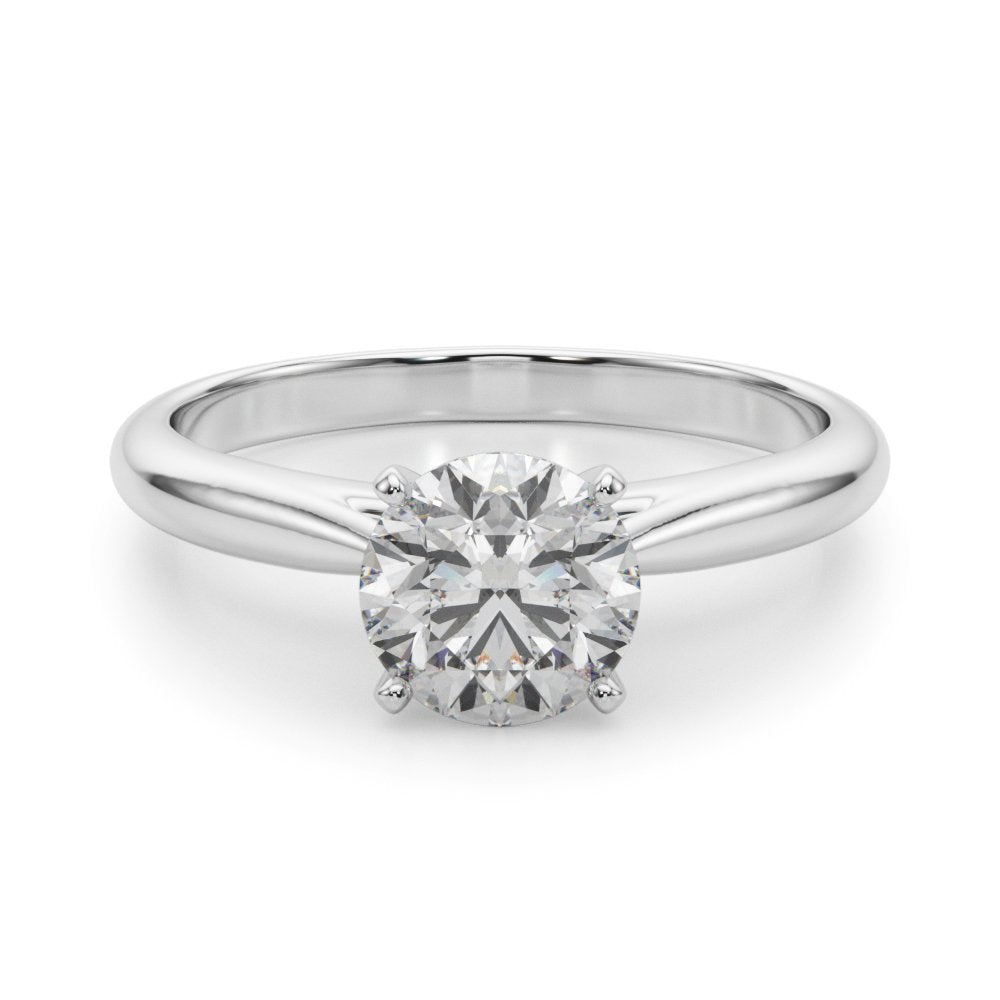 Flora Round Solitaire Engagement Ring