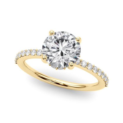 Dahlia Round Hidden Halo Engagement Ring