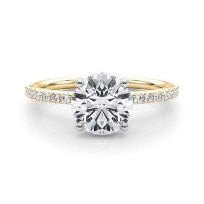 Dahlia Round Hidden Halo Engagement Ring