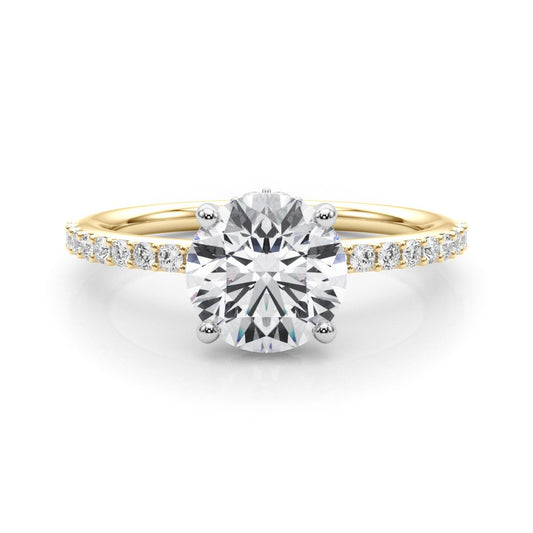 Dahlia Round Hidden Halo Engagement Ring