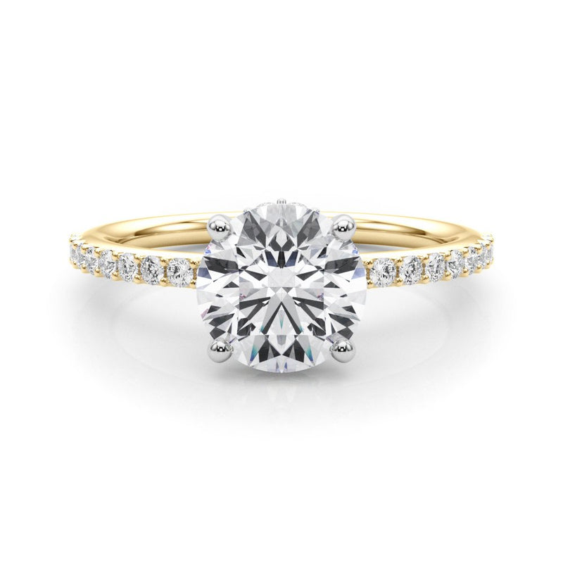 Dahlia Round Hidden Halo Engagement Ring