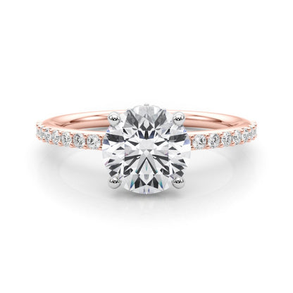 Dahlia Round Hidden Halo Engagement Ring