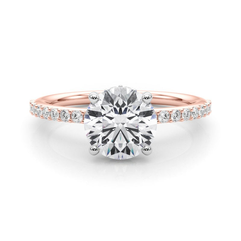 Dahlia Round Hidden Halo Engagement Ring