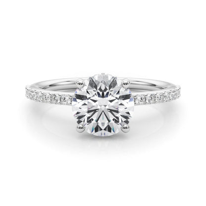 Dahlia Round Hidden Halo Engagement Ring