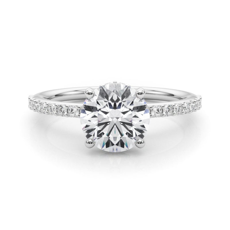 Dahlia Round Hidden Halo Engagement Ring