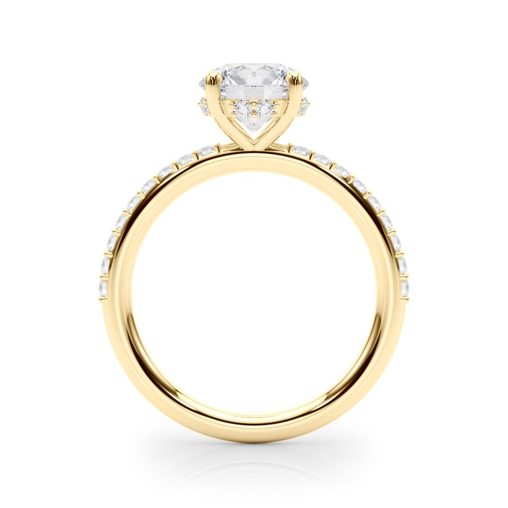Dahlia Round Hidden Halo Engagement Ring