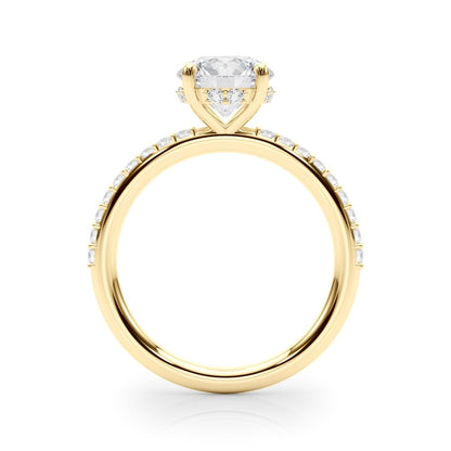 Dahlia Round Hidden Halo Engagement Ring