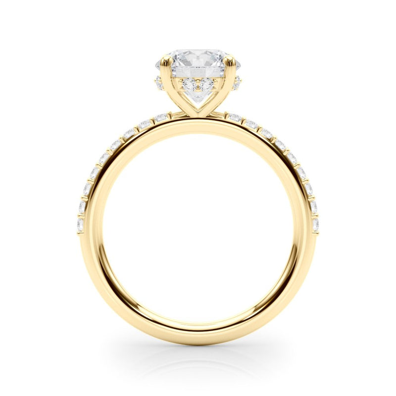 Dahlia Round Hidden Halo Engagement Ring