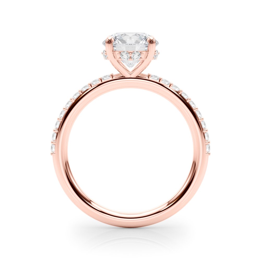 Dahlia Round Hidden Halo Engagement Ring