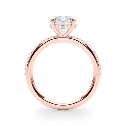 Dahlia Round Hidden Halo Engagement Ring