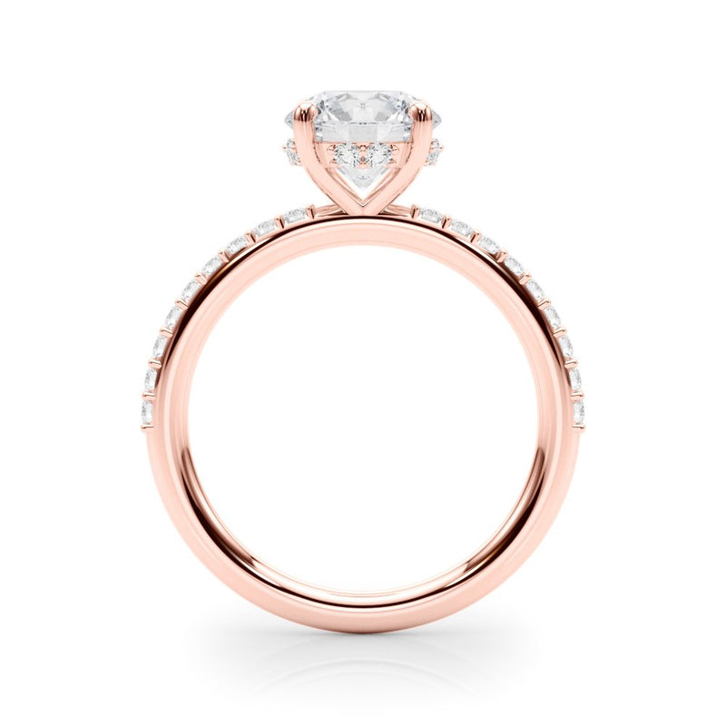 Dahlia Round Hidden Halo Engagement Ring