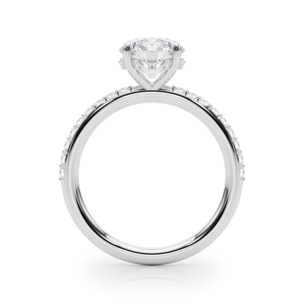 Dahlia Round Hidden Halo Engagement Ring