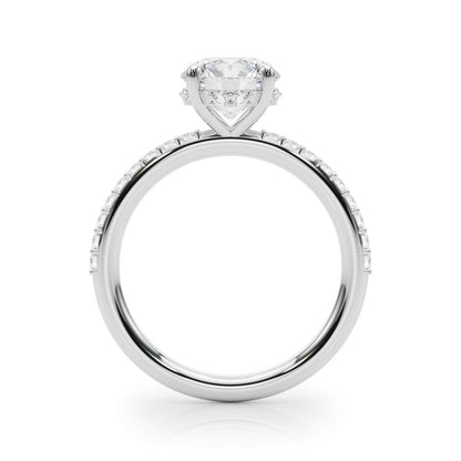 Dahlia Round Hidden Halo Engagement Ring