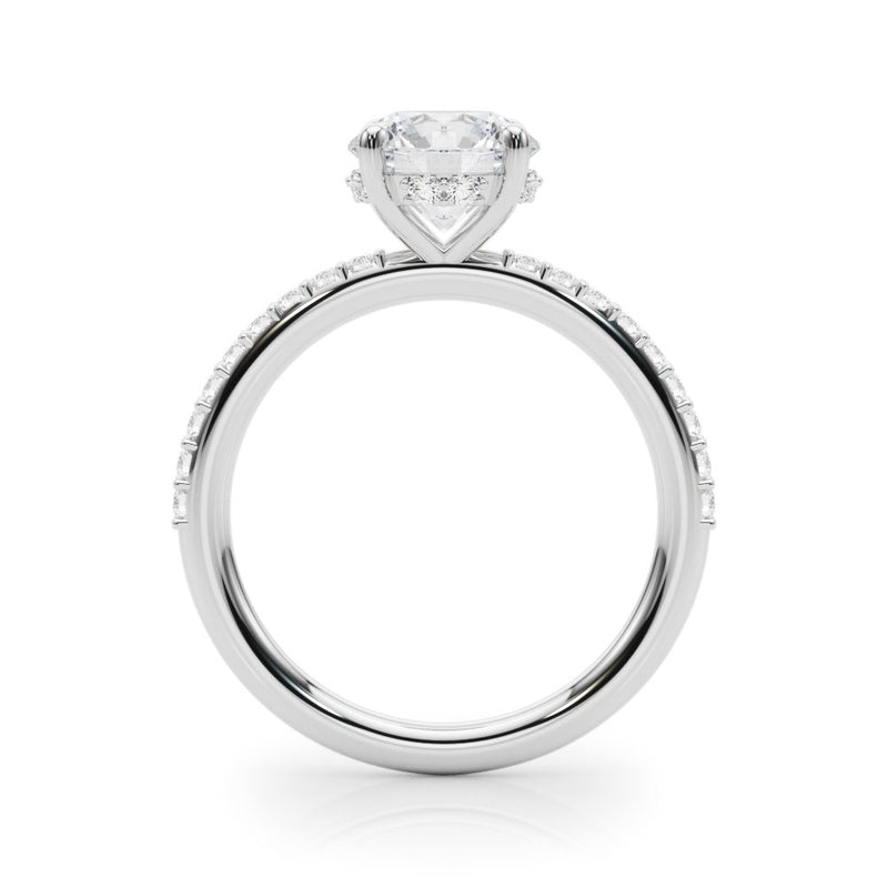 Dahlia Round Hidden Halo Engagement Ring