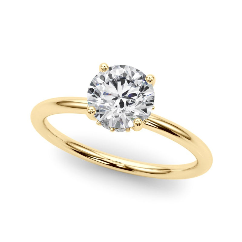 Erika Round Hidden Halo Engagement Ring