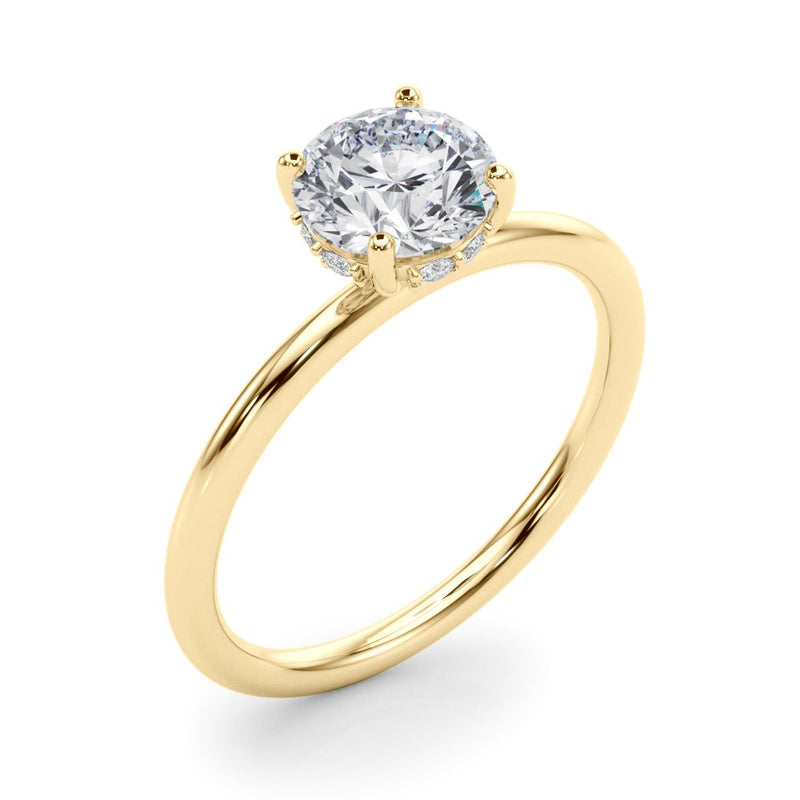 Erika Round Hidden Halo Engagement Ring