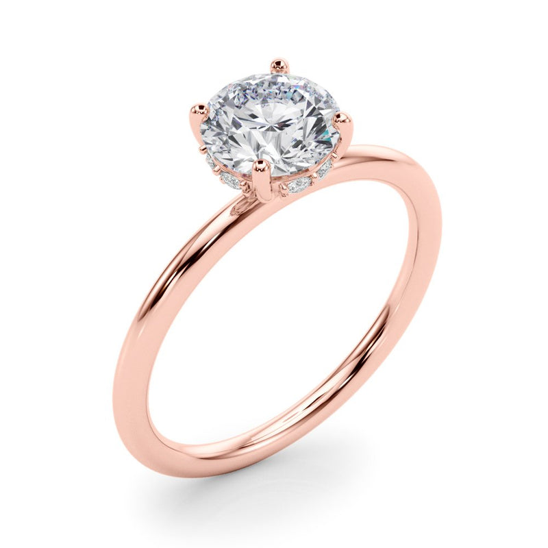 Erika Round Hidden Halo Engagement Ring