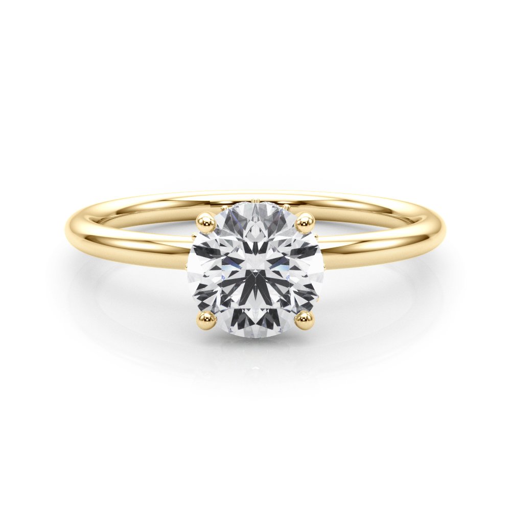 Erika Round Hidden Halo Engagement Ring