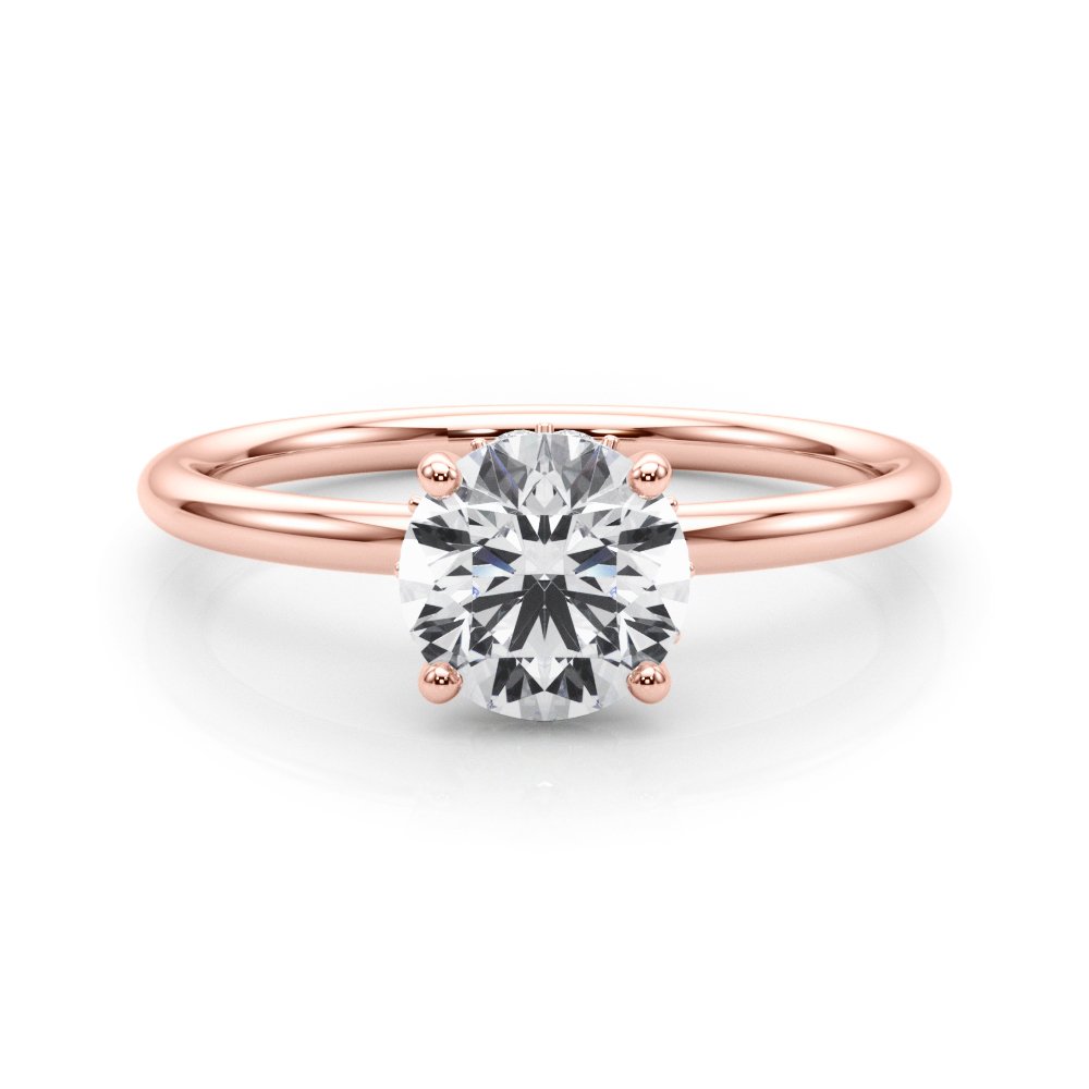 Erika Round Hidden Halo Engagement Ring