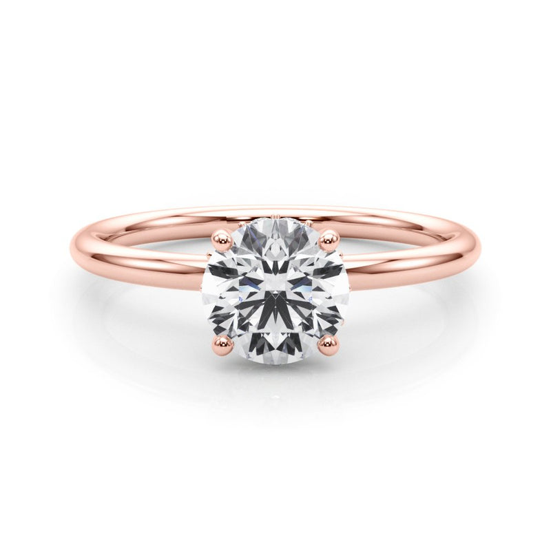 Erika Round Hidden Halo Engagement Ring