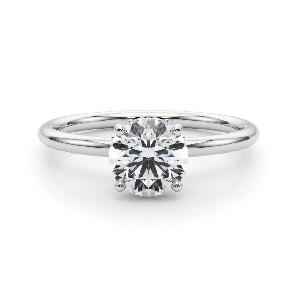 Erika Round Hidden Halo Engagement Ring