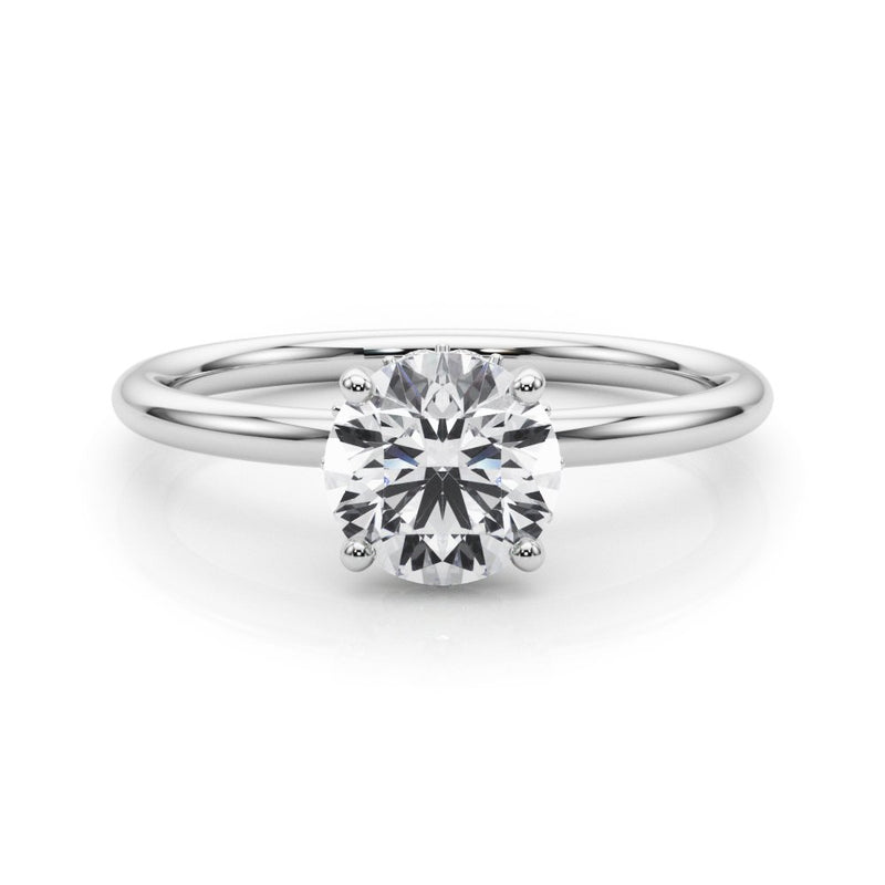 Erika Round Hidden Halo Engagement Ring