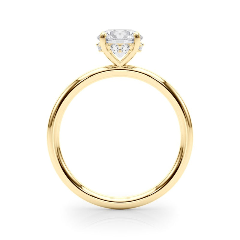 Erika Round Hidden Halo Engagement Ring