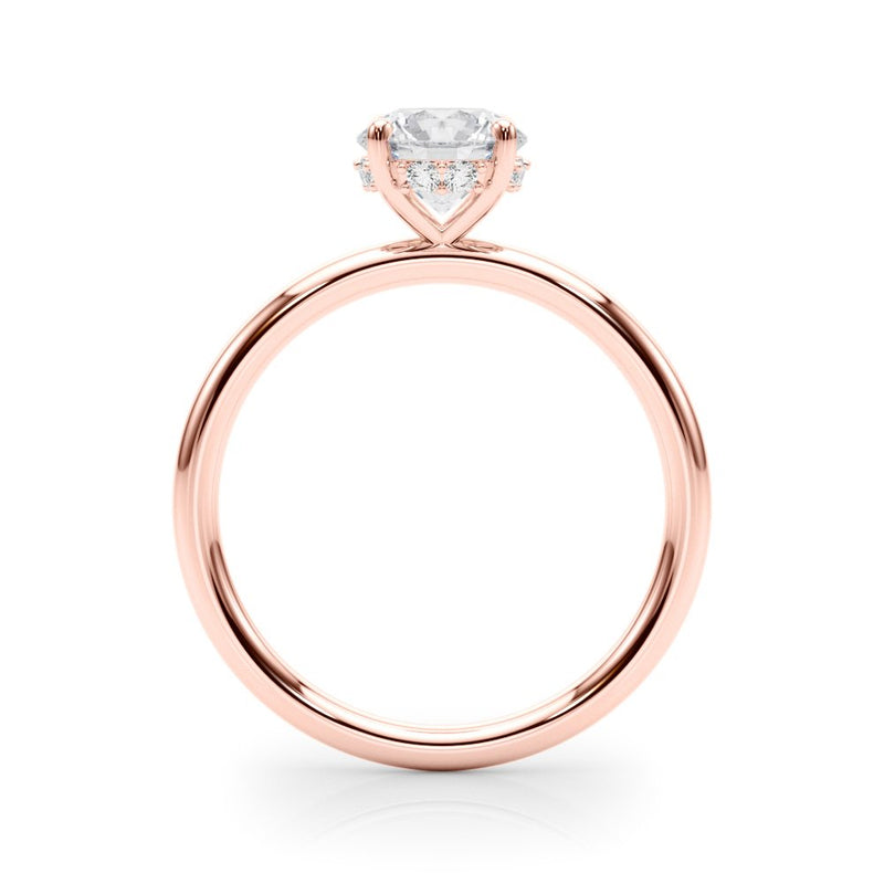 Erika Round Hidden Halo Engagement Ring