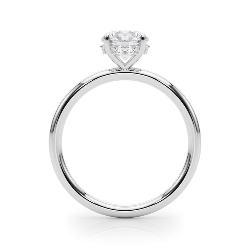 Erika Round Hidden Halo Engagement Ring