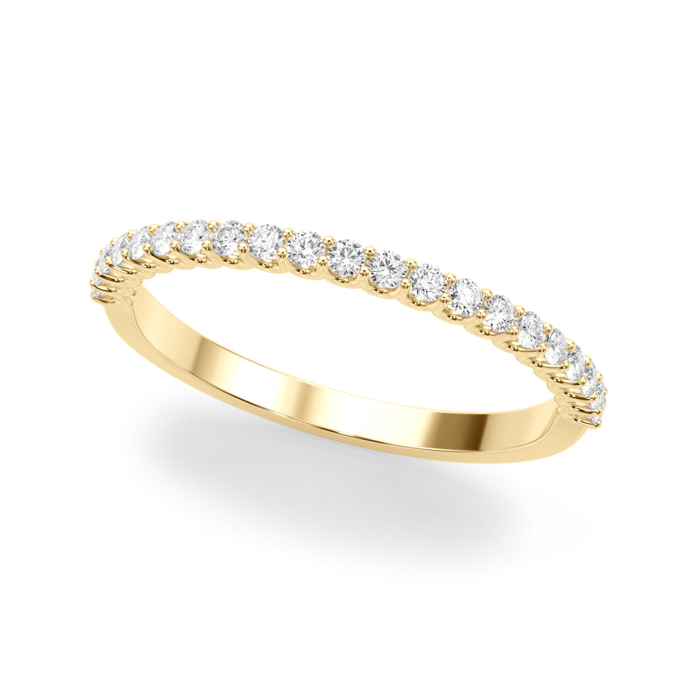 Xenia Pave Half Eternity Wedding Band
