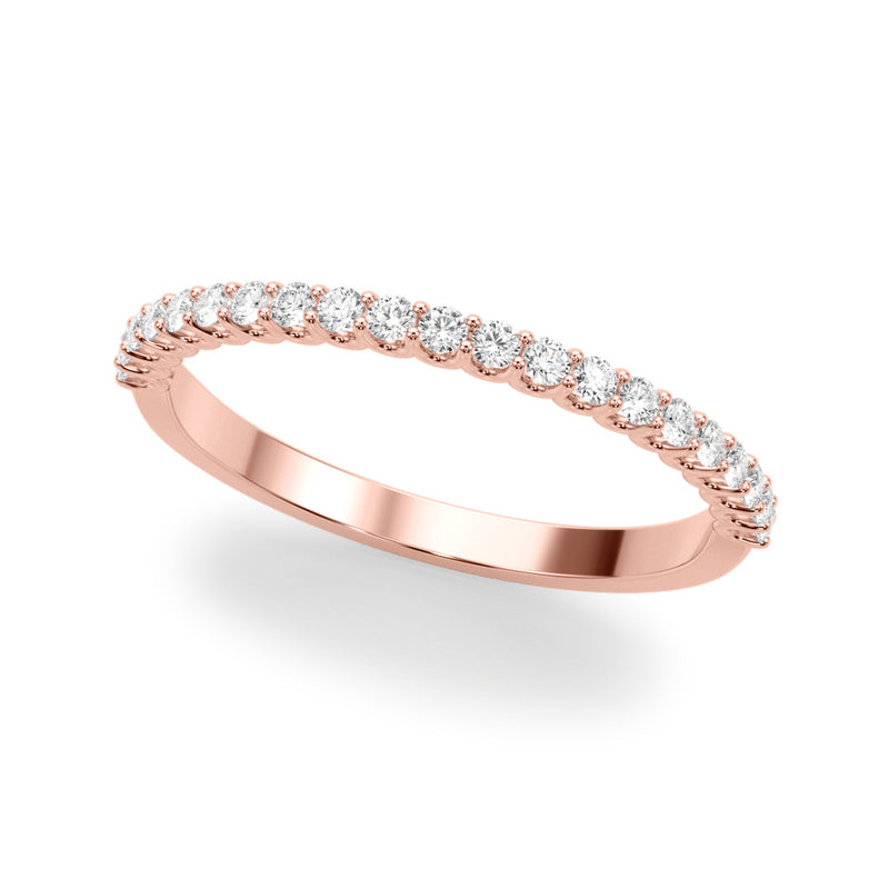 Xenia Pave Half Eternity Wedding Band